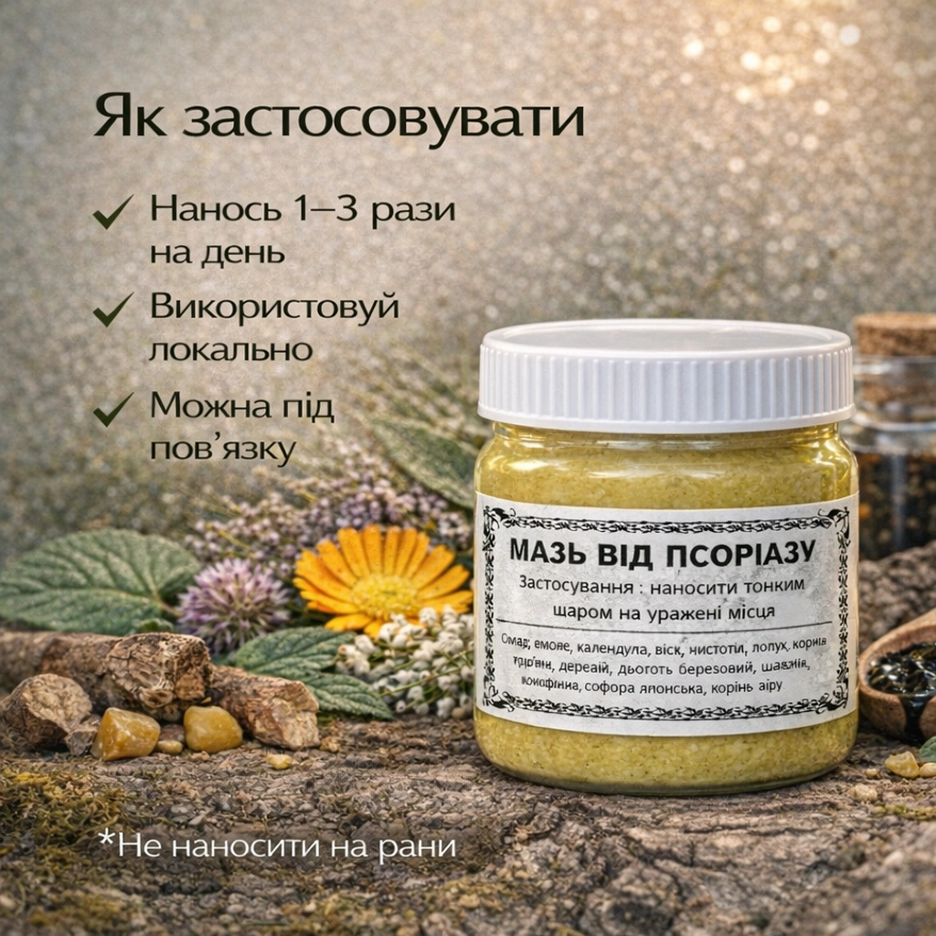 Як застосовувати мазь при псоріазі